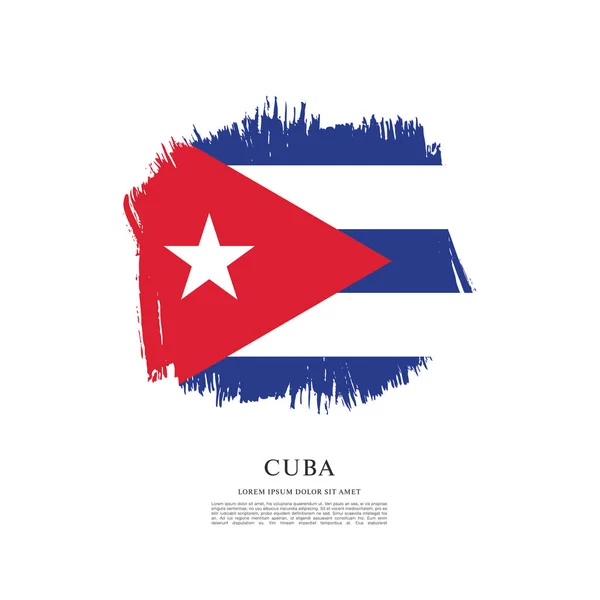 Diseño del diseño de la bandera cubana — Archivo Imágenes Vectoriales