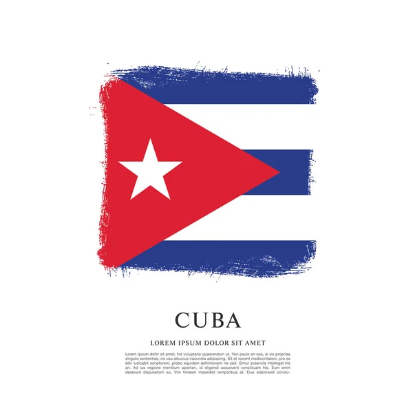 Diseño de la bandera cubana — Archivo Imágenes Vectoriales