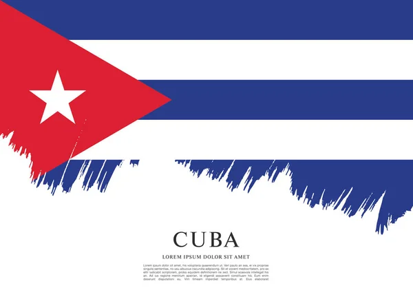 Diseño de la bandera cubana — Archivo Imágenes Vectoriales