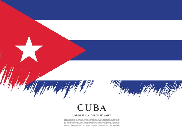 Bandeira de cuba layout — Vetor de Stock