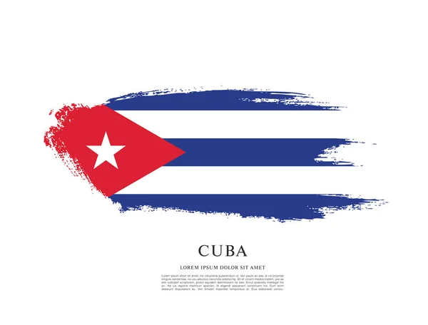 キューバの旗のレイアウト — ストックベクタ