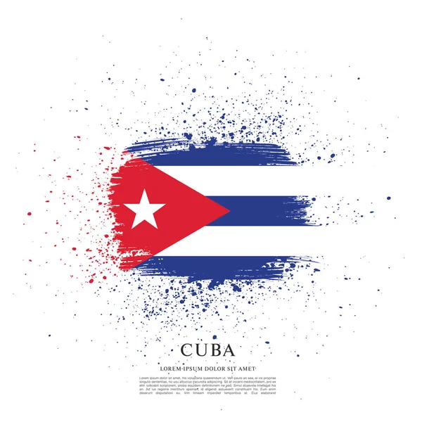 Diseño de la tarjeta de bandera cubana — Archivo Imágenes Vectoriales