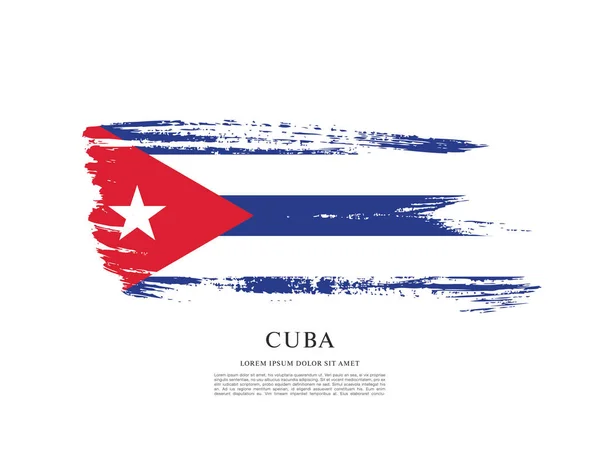 Diseño de la tarjeta de bandera cubana — Archivo Imágenes Vectoriales