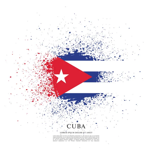 Design der kubanischen Flagge — Stockvektor