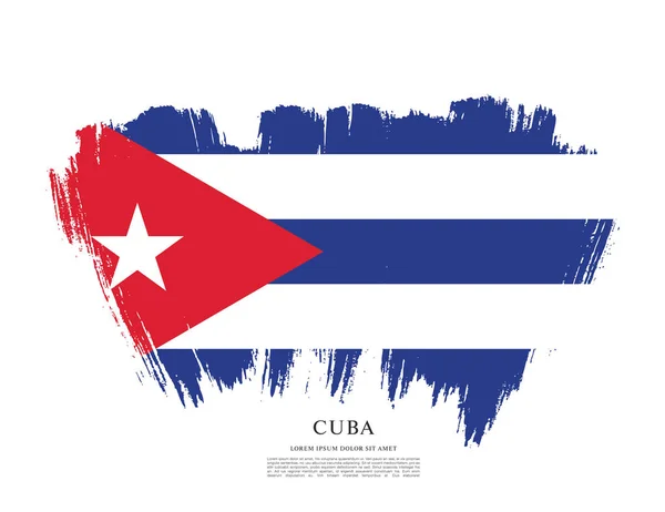 Cuba Tarjeta de la bandera — Archivo Imágenes Vectoriales