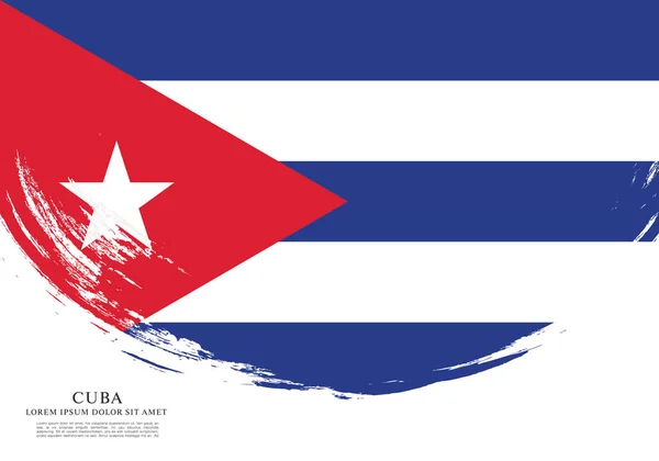 Cuba Tarjeta de la bandera — Archivo Imágenes Vectoriales