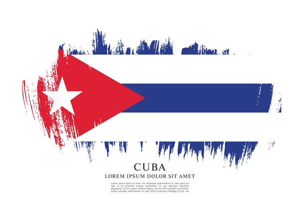 Desenho da bandeira de cuba — Vetor de Stock