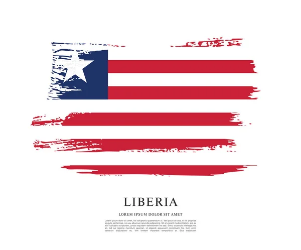 Tasarım Liberya bayrağı — Stok Vektör