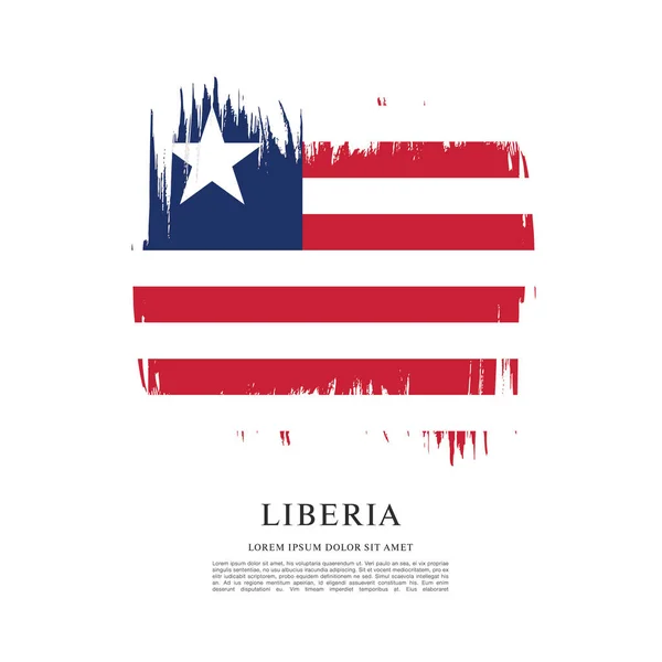 Projekt z Liberii flaga karty — Wektor stockowy