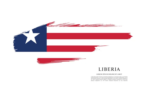 Liberya bayrağı kartı — Stok Vektör