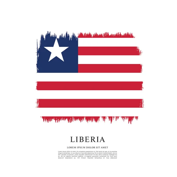 Liberya tasarımını bayrak afiş — Stok Vektör