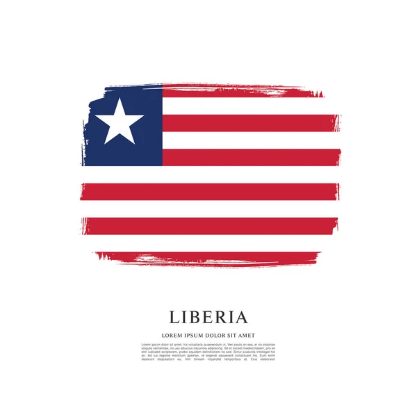 Liberya bayrağı afiş — Stok Vektör