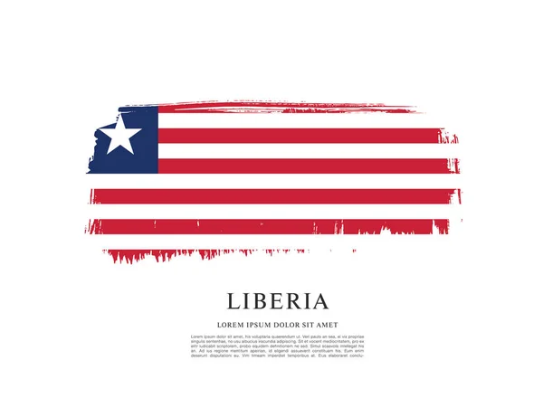 Liberya bayrağı afiş — Stok Vektör
