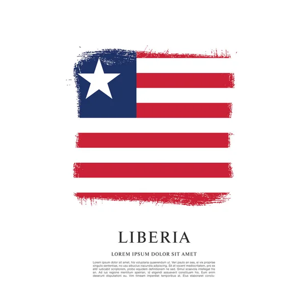 Projekt z Liberii flaga układu — Wektor stockowy