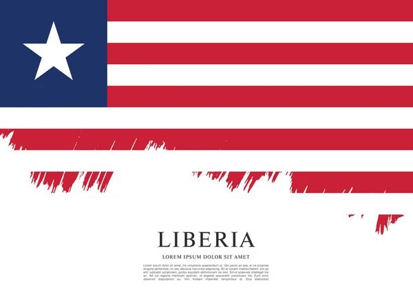 Diseño del diseño de la bandera de Liberia — Vector de stock