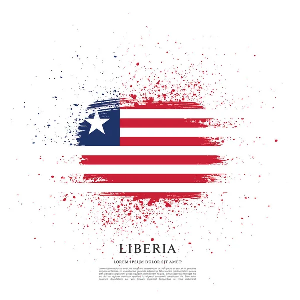 Liberya bayrağı düzeni — Stok Vektör