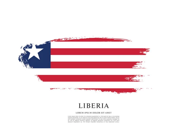 Liberya bayrağı düzeni — Stok Vektör