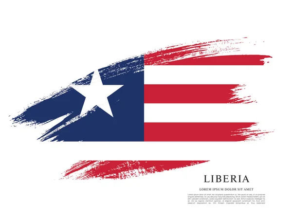 Tasarımını Liberya bayrağı amblemi — Stok Vektör