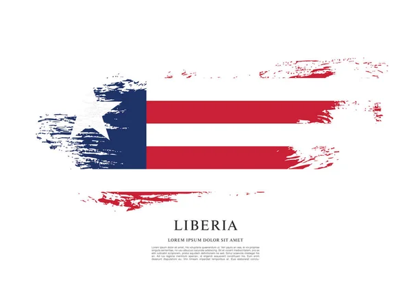Liberya bayrağı şablonu — Stok Vektör
