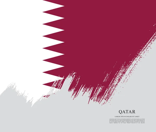 设计的卡塔尔旗旗 — 图库矢量图片