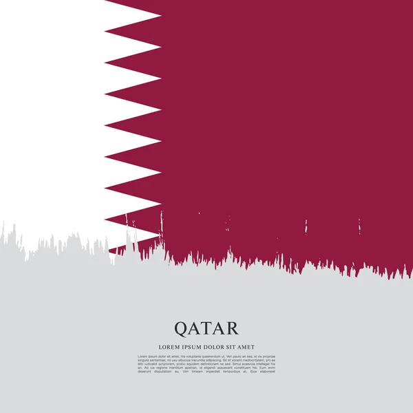 Ontwerp van qatar vlag kaart — Stockvector