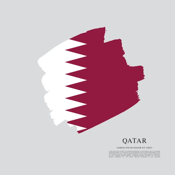 Vlag-kaart van Qatar — Stockvector