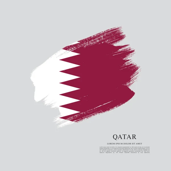 Ontwerp van qatar vlag embleem — Stockvector