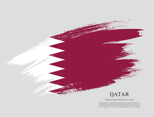 Qatar Flagge Emblem — Stockvektor