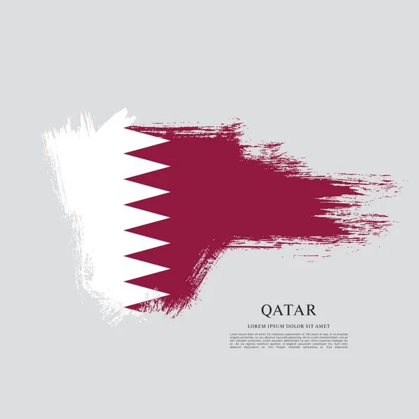 卡塔尔国旗国徽 — 图库矢量图片