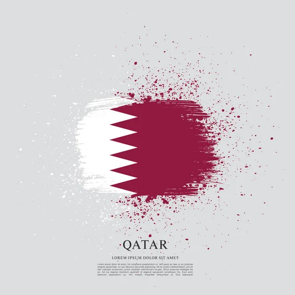 Qatar Flagge Emblem — Stockvektor