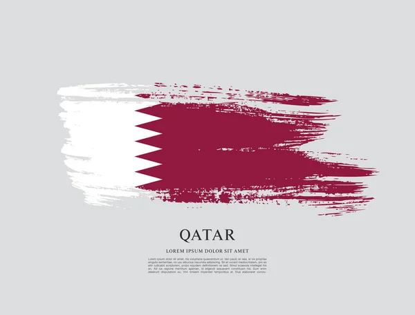 Conception de l'icône du drapeau qatar — Image vectorielle