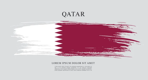Шаблон флага Катара — стоковый вектор