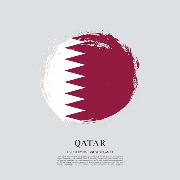 Ontwerp van qatar vlag sjabloon — Stockvector