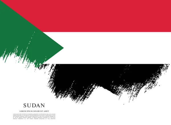 Diseño de sudan Bandera — Vector de stock