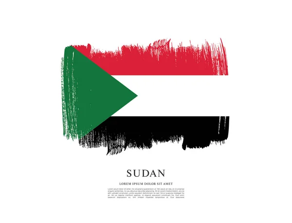 Szablon flagi Sudanu — Wektor stockowy