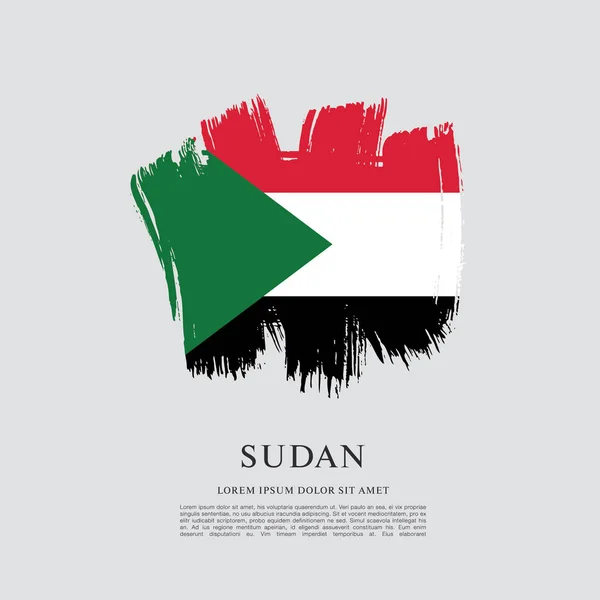Sudán plantilla de bandera — Vector de stock