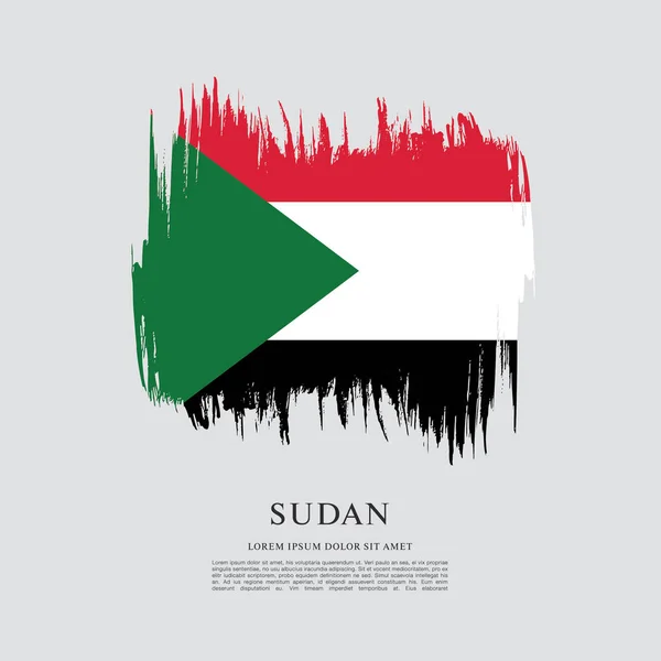 Sudán plantilla de bandera — Vector de stock