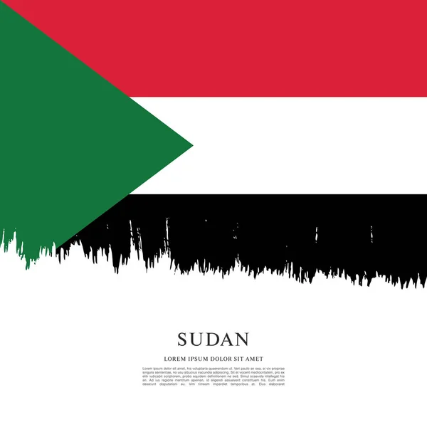 Projekt w Sudanie flaga szablonu — Wektor stockowy