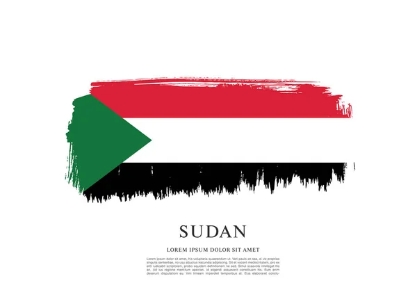Diseño de banner de bandera sudan — Vector de stock