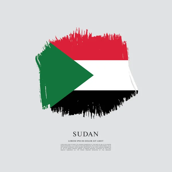 Sudan Bandera — Vector de stock