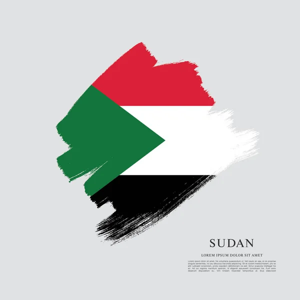 Szudáni design lobogó szerinti elrendezés — Stock Vector