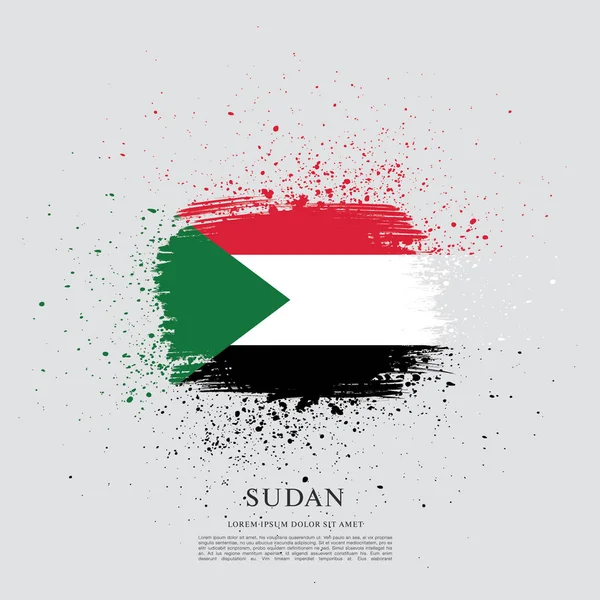 Projekt w Sudanie flaga karty — Wektor stockowy
