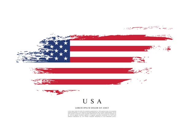Tasarım ABD bayrağı şablonu — Stok Vektör