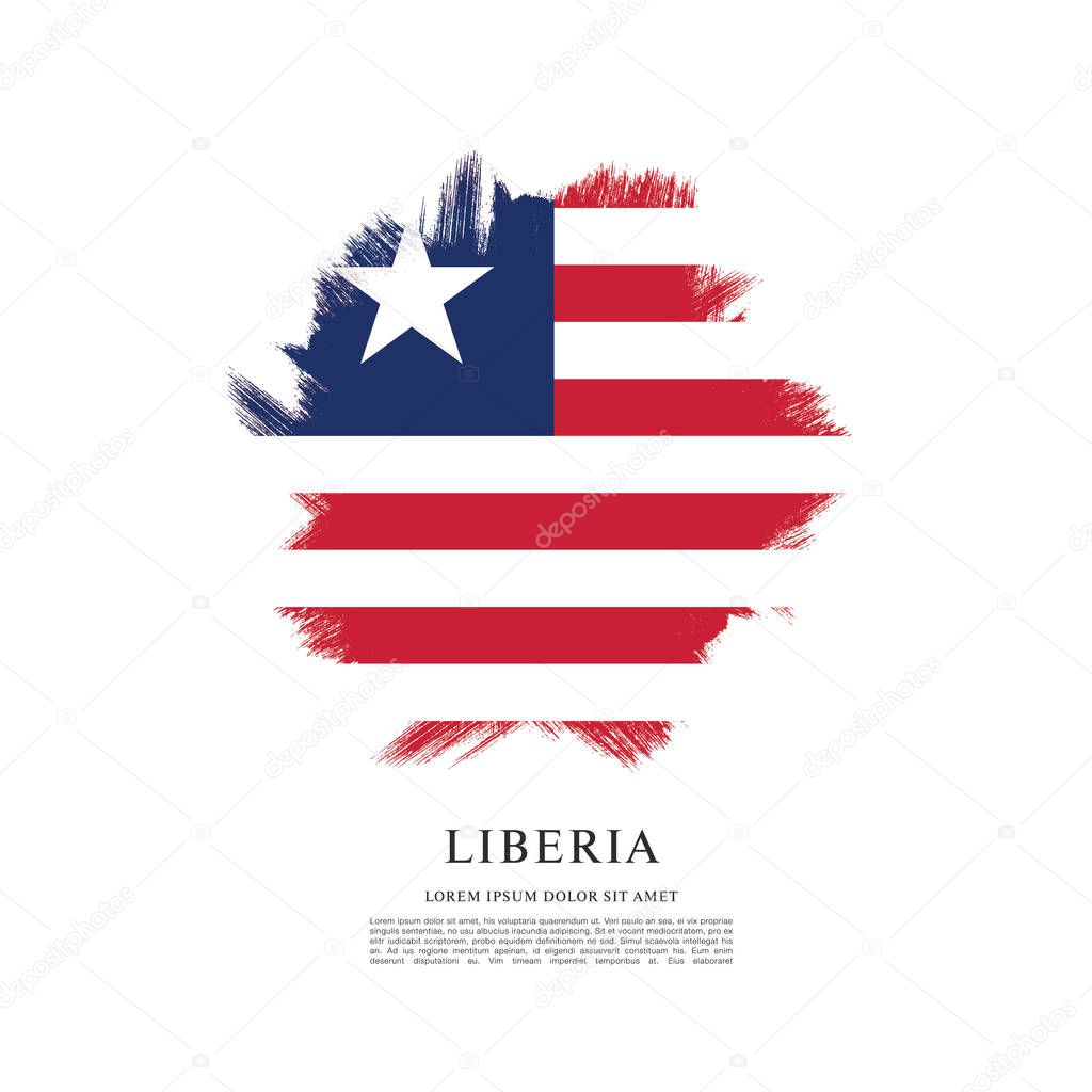 design of liberia Flag banner 
