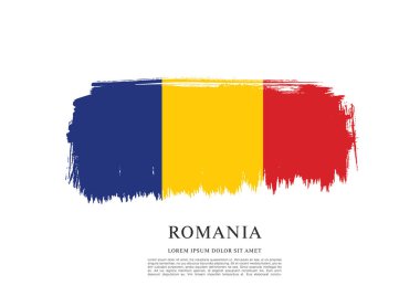 Romania flag layout clipart