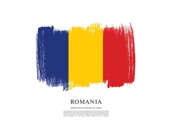 Rozložení vlajka Rumunsko — Stockový vektor