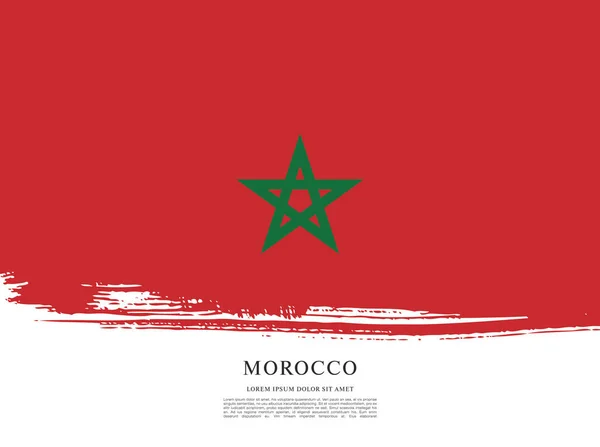 Макет флага Марокко — стоковый вектор