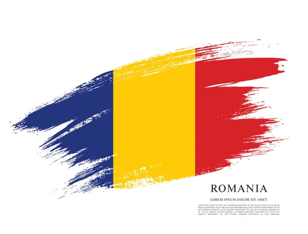 Romania layout bandiera — Vettoriale Stock