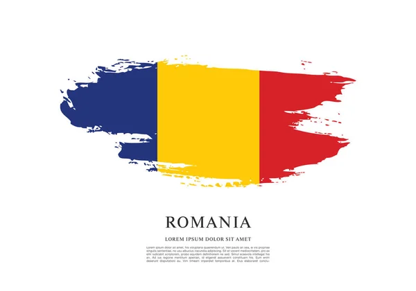 Romania layout bandiera — Vettoriale Stock