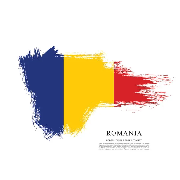 Romania layout bandiera — Vettoriale Stock